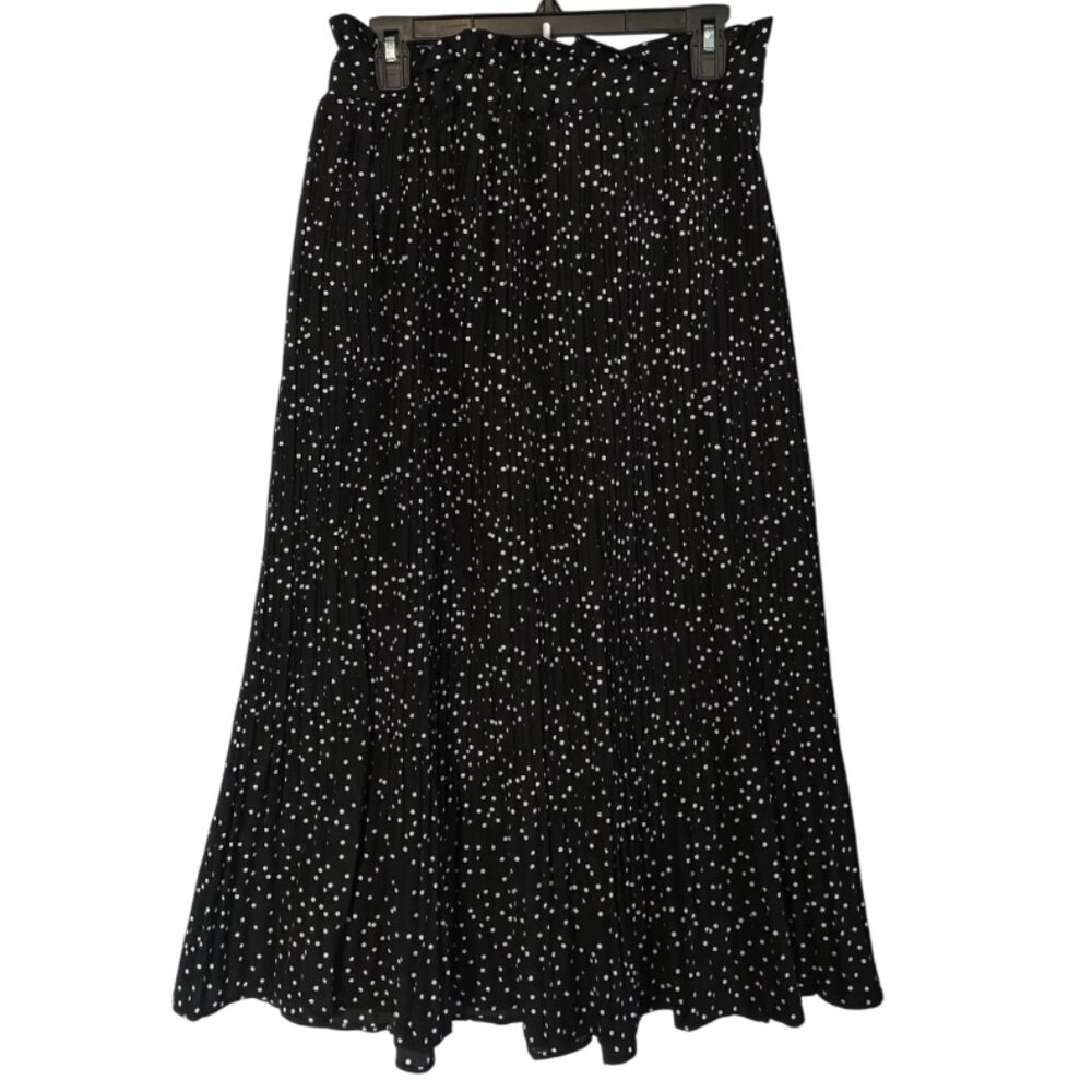 Women's Soft pleated Polka Dot Long Skirt - Picture 1 of 7